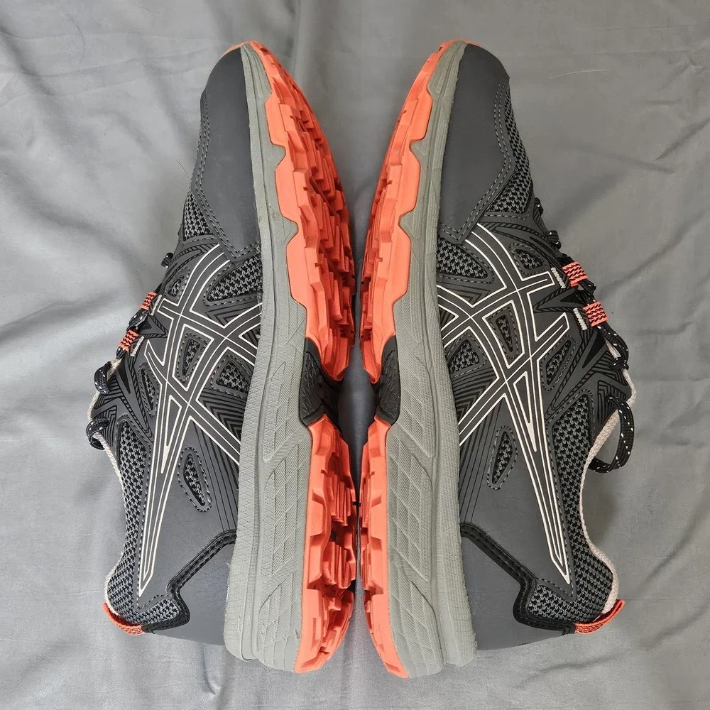 ASICS Gel-Venture Women's Trail Running Shoes Gray Orange Wide Size 8‎